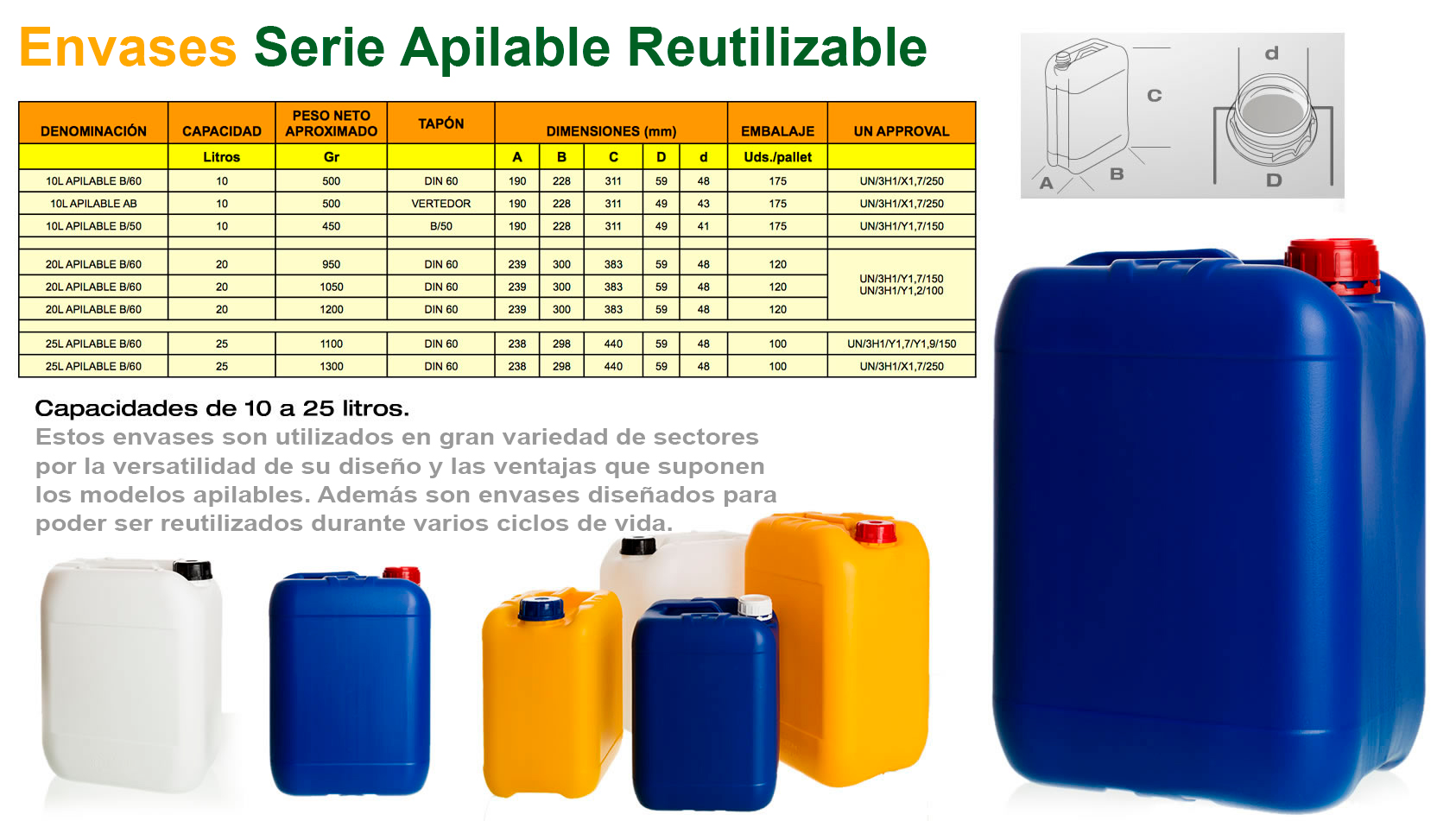 Serie Apilable Reutilizables